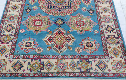 Kazak Blue Hand Knotted 50 X 78  Area Rug 700-147754 Image 5