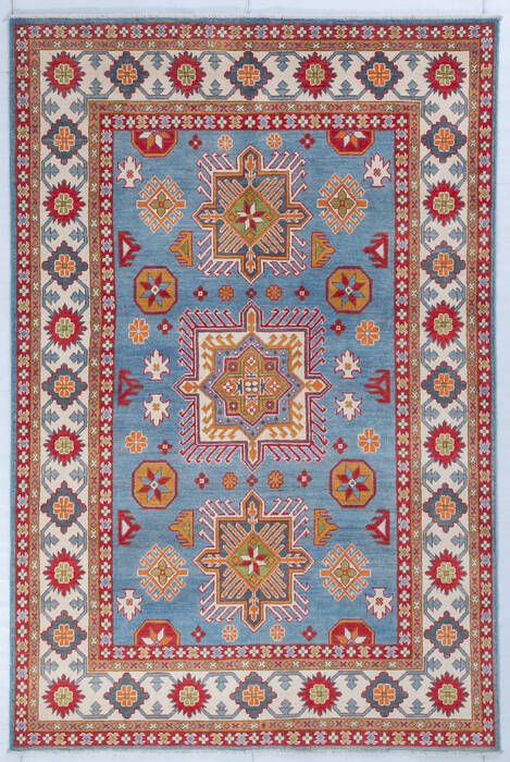 Kazak Blue Hand Knotted 55 X 82  Area Rug 700-147756 Image 0