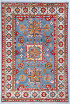 Kazak Blue Hand Knotted 5'5" X 8'2"  Area Rug 700-147756