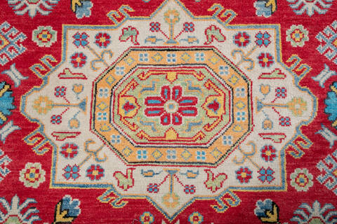 Kazak Red Hand Knotted 57 X 83  Area Rug 700-147763 Image 3