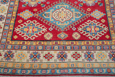 Kazak Red Hand Knotted 57 X 83  Area Rug 700-147763 Image 4