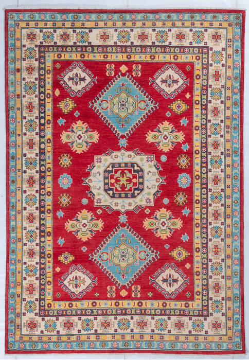 Kazak Red Hand Knotted 59 X 83  Area Rug 700-147766 Image 0