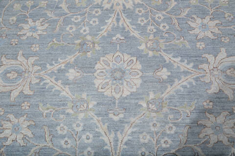 Chobi Light Blue Hand Knotted 89 X 119  Area Rug 700-147899 Image 4