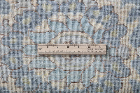 Chobi Light Blue Hand Knotted 89 X 119  Area Rug 700-147899 Image 6