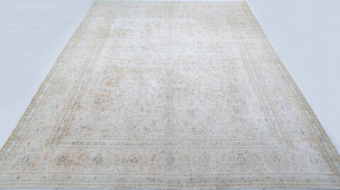 Overdyed White Hand Knotted 96 X 120  Area Rug 700-147915 Image 1