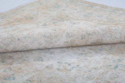 Overdyed White Hand Knotted 96 X 120  Area Rug 700-147915 Image 3