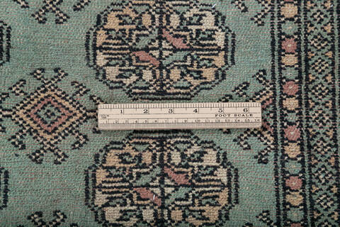 Bokhara Green Hand Knotted 41 X 61  Area Rug 700-147916 Image 6
