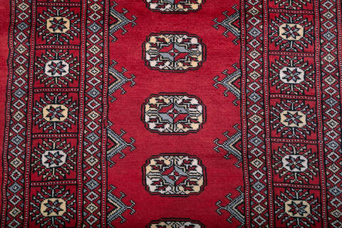 Bokhara Red Runner Hand Knotted 27 X 911  Area Rug 700-147918 Image 3