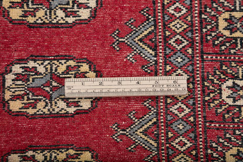Bokhara Red Runner Hand Knotted 27 X 911  Area Rug 700-147918 Image 6