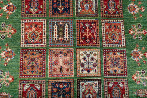 Chobi Green Hand Knotted 42 X 64  Area Rug 700-147921 Image 3
