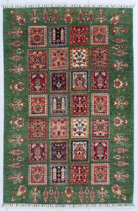 Chobi Green Hand Knotted 42 X 64  Area Rug 700-147921 Image 0