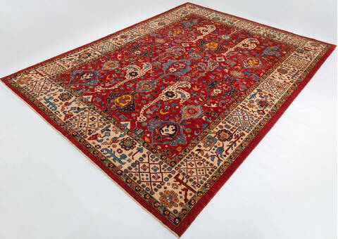 Chobi Red Hand Knotted 91 X 1111  Area Rug 700-147930 Image 2
