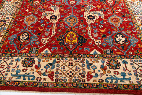 Chobi Red Hand Knotted 91 X 1111  Area Rug 700-147930 Image 4