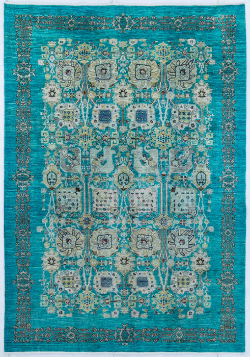 Chobi Green Hand Knotted 60 X 86  Area Rug 700-147936 Image 0