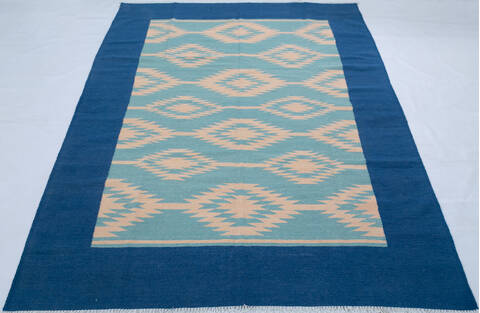 Kilim Blue Hand Knotted 59 X 710  Area Rug 700-147944 Image 1