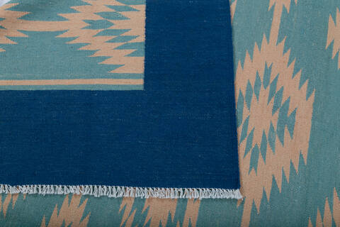 Kilim Blue Hand Knotted 59 X 710  Area Rug 700-147944 Image 6