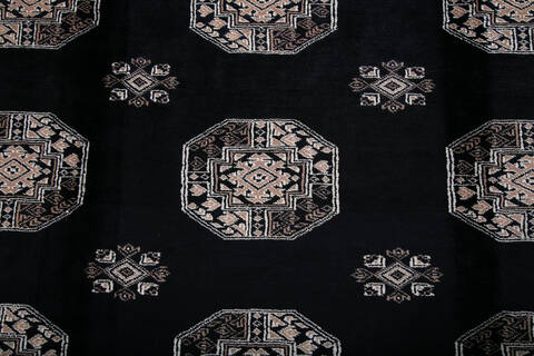 Bokhara Black Hand Knotted 67 X 103  Area Rug 700-147950 Image 6