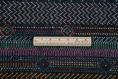 Chobi Black Hand Knotted 81 X 100  Area Rug 700-147954 Image 7