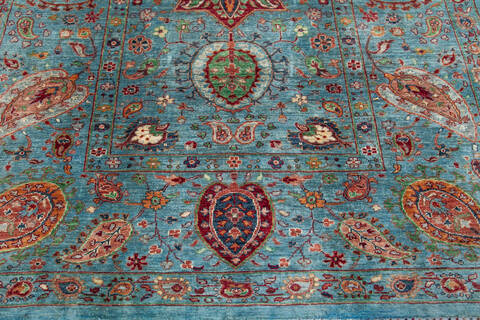 Chobi Green Hand Knotted 61 X 82  Area Rug 700-148012 Image 5