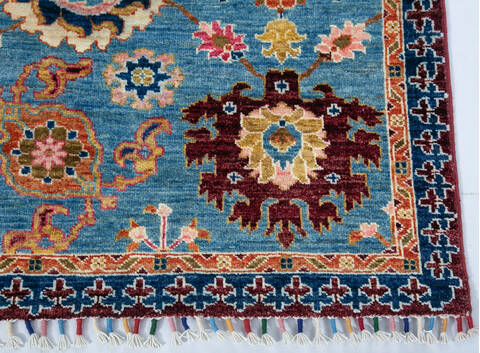 Chobi Light Blue Hand Knotted 310 X 511  Area Rug 700-148042 Image 3