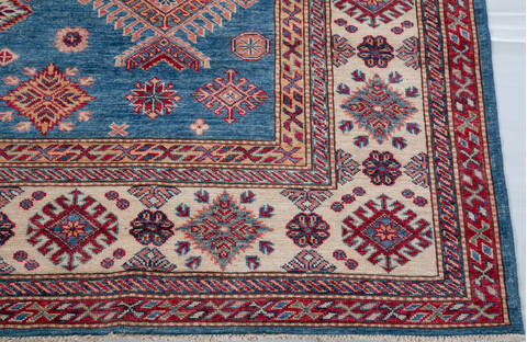 Kazak Light Blue Hand Knotted 68 X 911  Area Rug 700-148076 Image 3