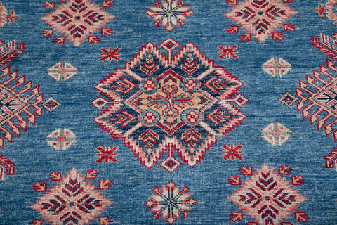 Kazak Light Blue Hand Knotted 68 X 911  Area Rug 700-148076 Image 5