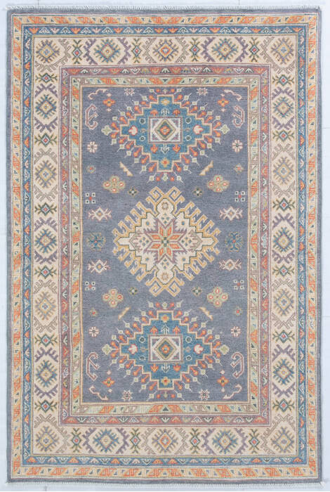 Kazak Light Gray Hand Knotted 41 X 62  Area Rug 700-148097 Image 0