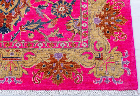 Chobi Purple Hand Knotted 85 X 911  Area Rug 700-148098 Image 5
