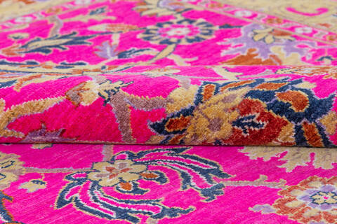 Chobi Purple Hand Knotted 85 X 911  Area Rug 700-148098 Image 6
