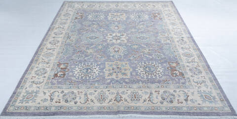 Chobi Light Gray Hand Knotted 710 X 99  Area Rug 700-148100 Image 1