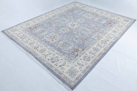 Chobi Light Gray Hand Knotted 710 X 99  Area Rug 700-148100 Image 2