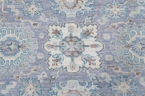 Chobi Light Gray Hand Knotted 710 X 99  Area Rug 700-148100 Image 3