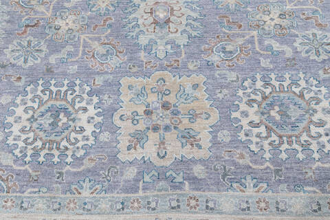 Chobi Light Gray Hand Knotted 710 X 99  Area Rug 700-148100 Image 4