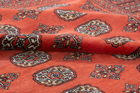 Bokhara Orange Hand Knotted 66 X 910  Area Rug 700-148107 Image 5