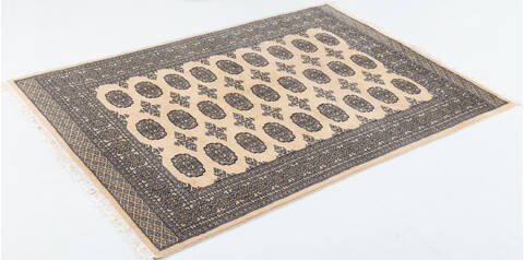 Bokhara Beige Hand Knotted 47 X 66  Area Rug 700-148109 Image 2