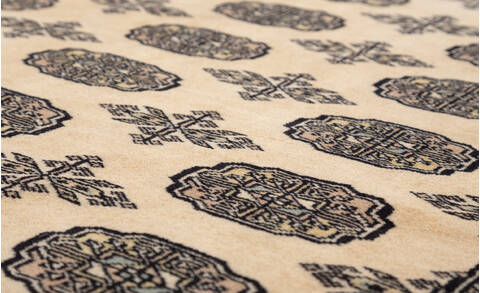 Bokhara Beige Hand Knotted 47 X 66  Area Rug 700-148109 Image 3