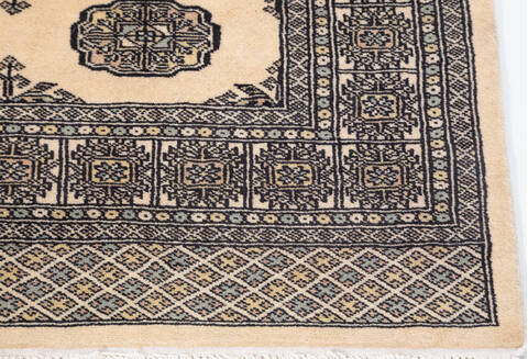 Bokhara Beige Hand Knotted 47 X 66  Area Rug 700-148109 Image 4