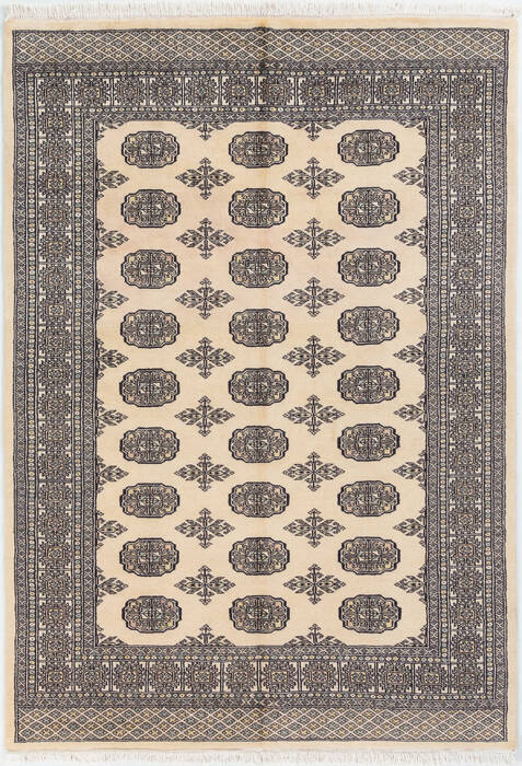 Bokhara Beige Hand Knotted 47 X 66  Area Rug 700-148109 Image 0