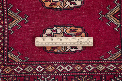 Bokhara Red Runner Hand Knotted 28 X 100  Area Rug 700-148115 Image 5