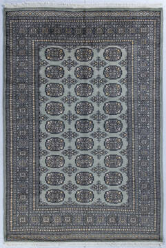 Pakistani Bokhara Green Rectangle 4x6 ft Wool Carpet 148118