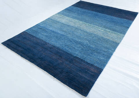Gabbeh Blue Hand Knotted 67 X 97  Area Rug 700-148130 Image 2