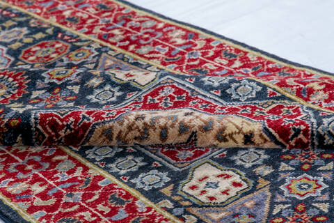 Chobi Black Runner Hand Knotted 210 X 99  Area Rug 700-148133 Image 6