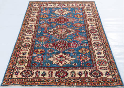 Kazak Blue Hand Knotted 311 X 61  Area Rug 700-148145 Image 1