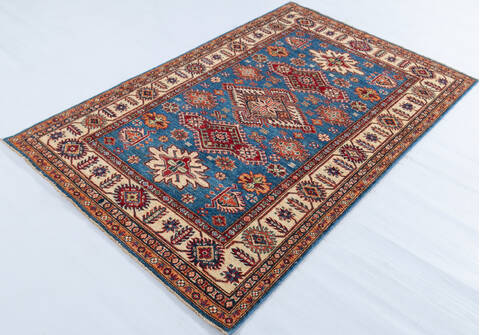 Kazak Blue Hand Knotted 311 X 61  Area Rug 700-148145 Image 2