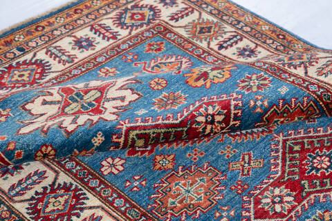 Kazak Blue Hand Knotted 311 X 61  Area Rug 700-148145 Image 5