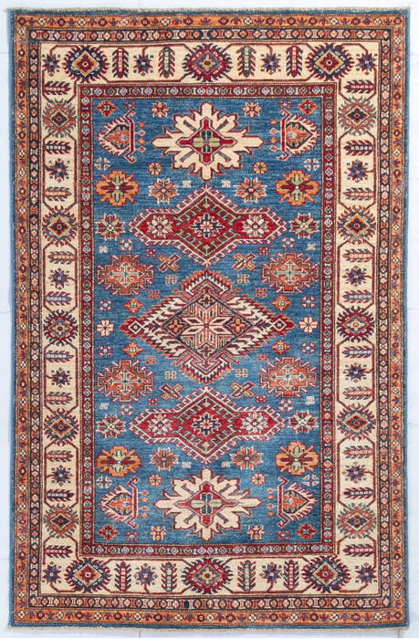 Kazak Blue Hand Knotted 311 X 61  Area Rug 700-148145 Image 0