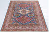 Kazak Light Blue Hand Knotted 411 X 69  Area Rug 700-148146 Thumb 1