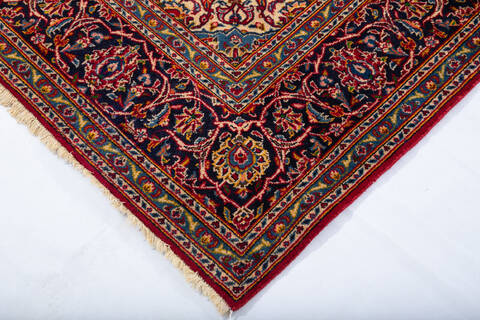 Kashan Red Hand Knotted 67 X 99  Area Rug 700-148151 Image 3