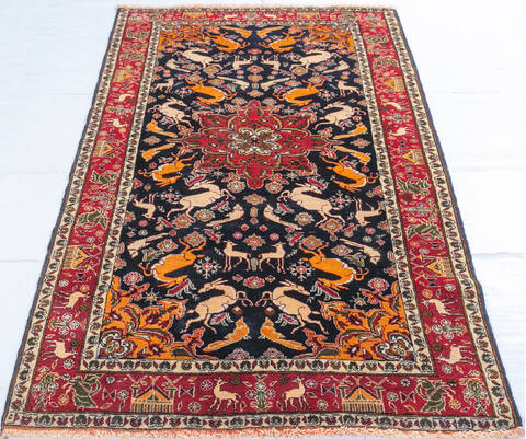 Ferahan Black Hand Knotted 36 X 61  Area Rug 700-148152 Image 1
