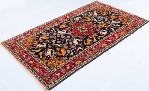 Ferahan Black Hand Knotted 36 X 61  Area Rug 700-148152 Image 2